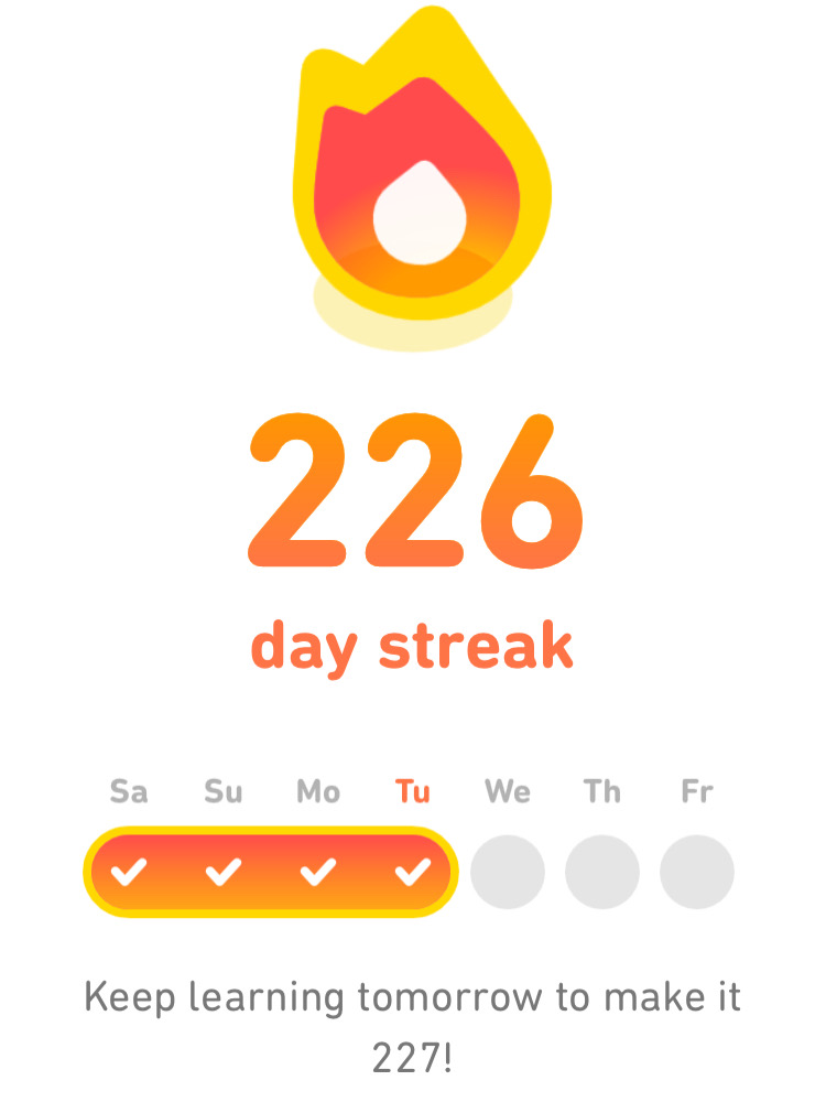 DuoLingo streak